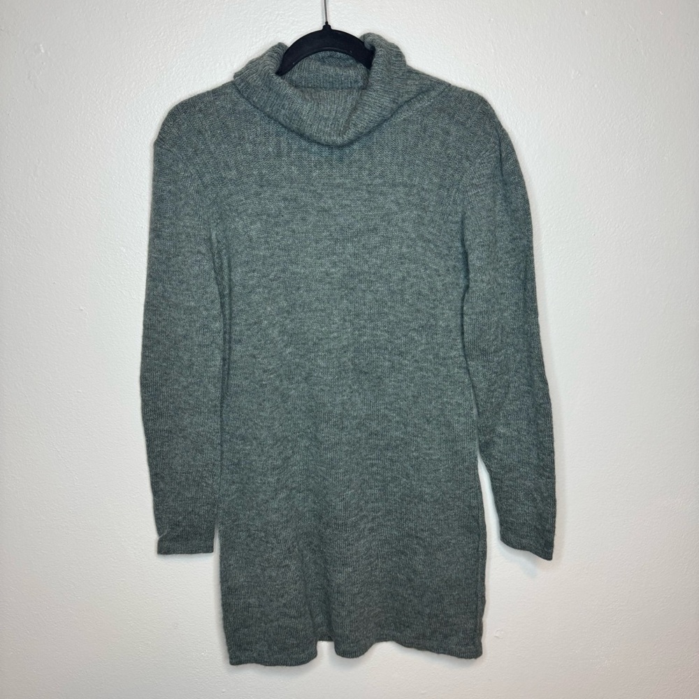 Peruvian Connection Baby Alpaca Wool Tunic Dress Turtleneck Long Sleeve